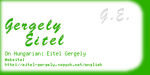 gergely eitel business card